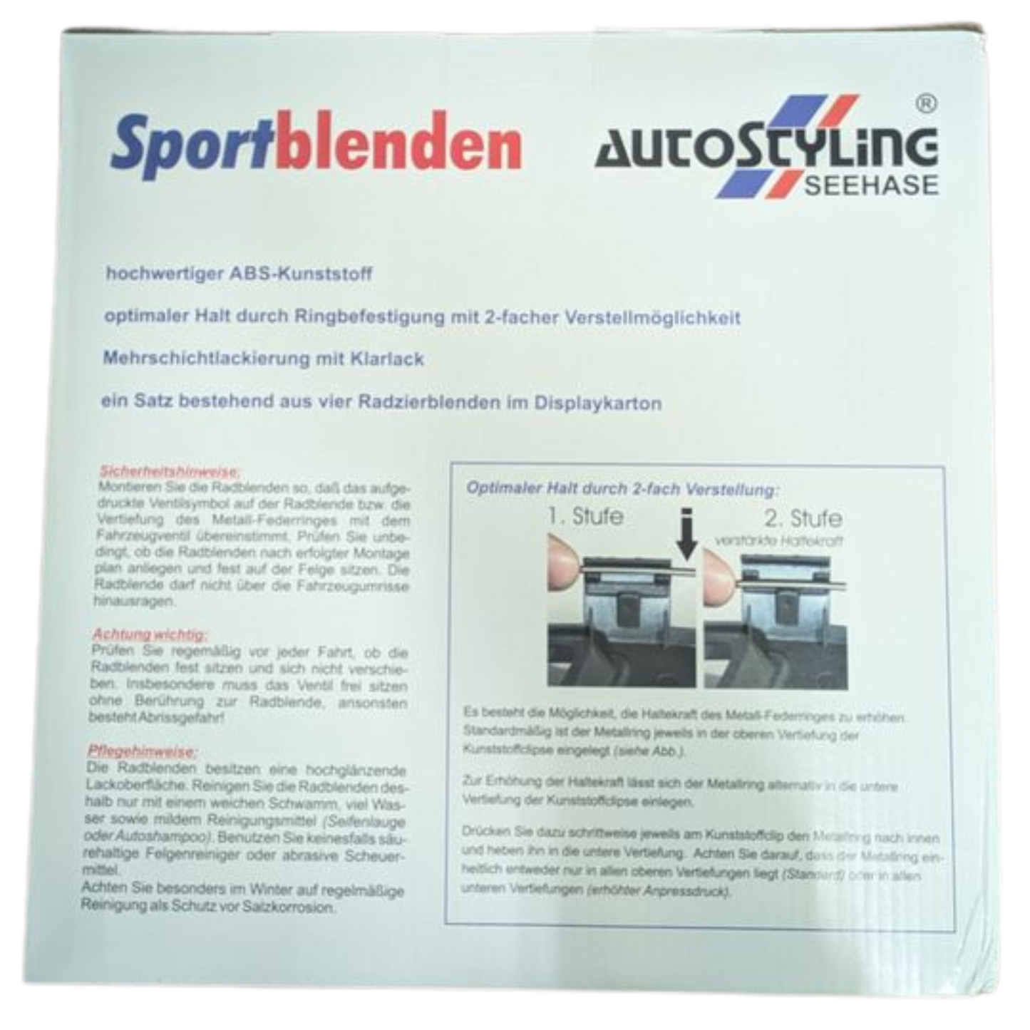 Sportblenden Prag 16” – Silber mit Klarlack und Chrommuttern