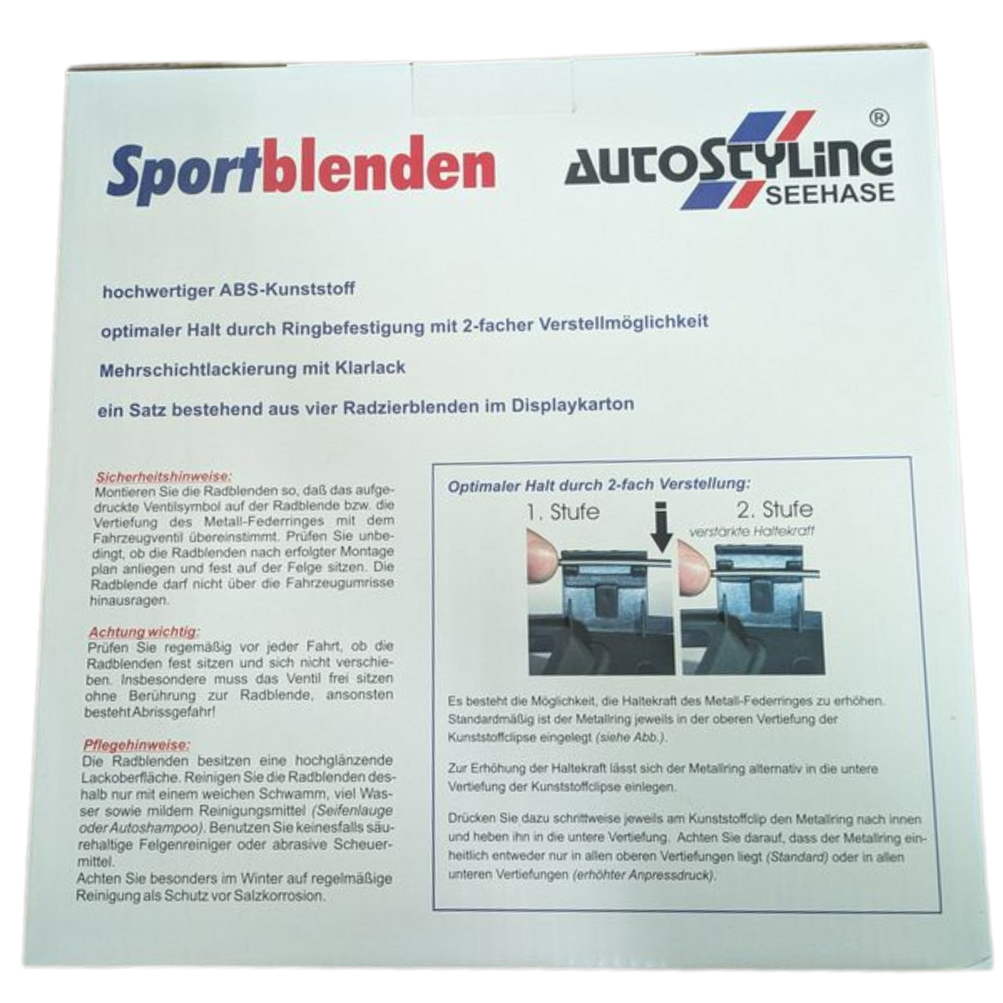 Sportblenden Alicante 15” – Mattschwarz
