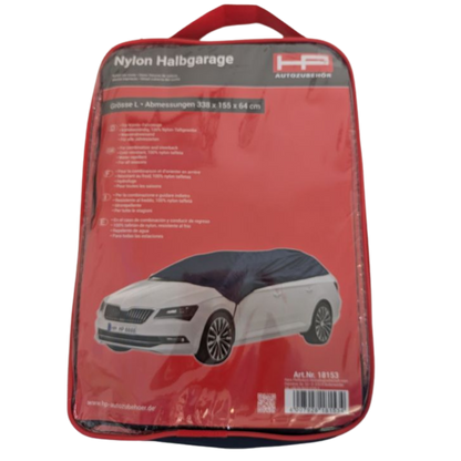 Nylon Halbgarage für Kombi - und Steilheck-PKW Gr. L 338 x 155 x 64 cm