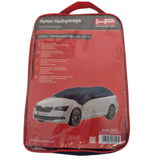 Nylon Halbgarage für Kombi - und Steilheck-PKW Gr. L 338 x 155 x 64 cm