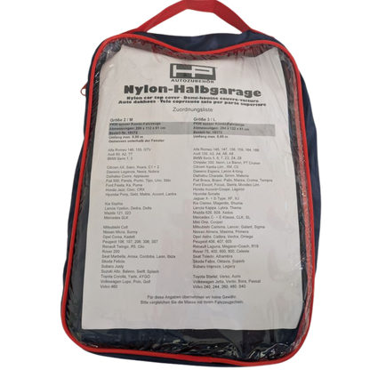 Nylon Halbgarage für Stufenheck und Schrägheckfahrzeuge Gr. M 259 x 122 x 61 cm