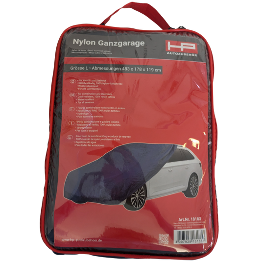Nylon-Ganzgarage für Kombi - und Steilheck-PKW Gr. L 483 x 178 x 119 cm