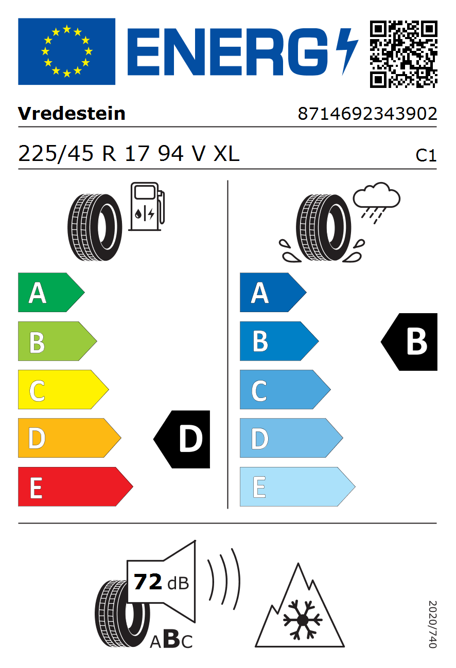 Vredestein Wintrac Pro 225/45 R17 94V Winterreifen