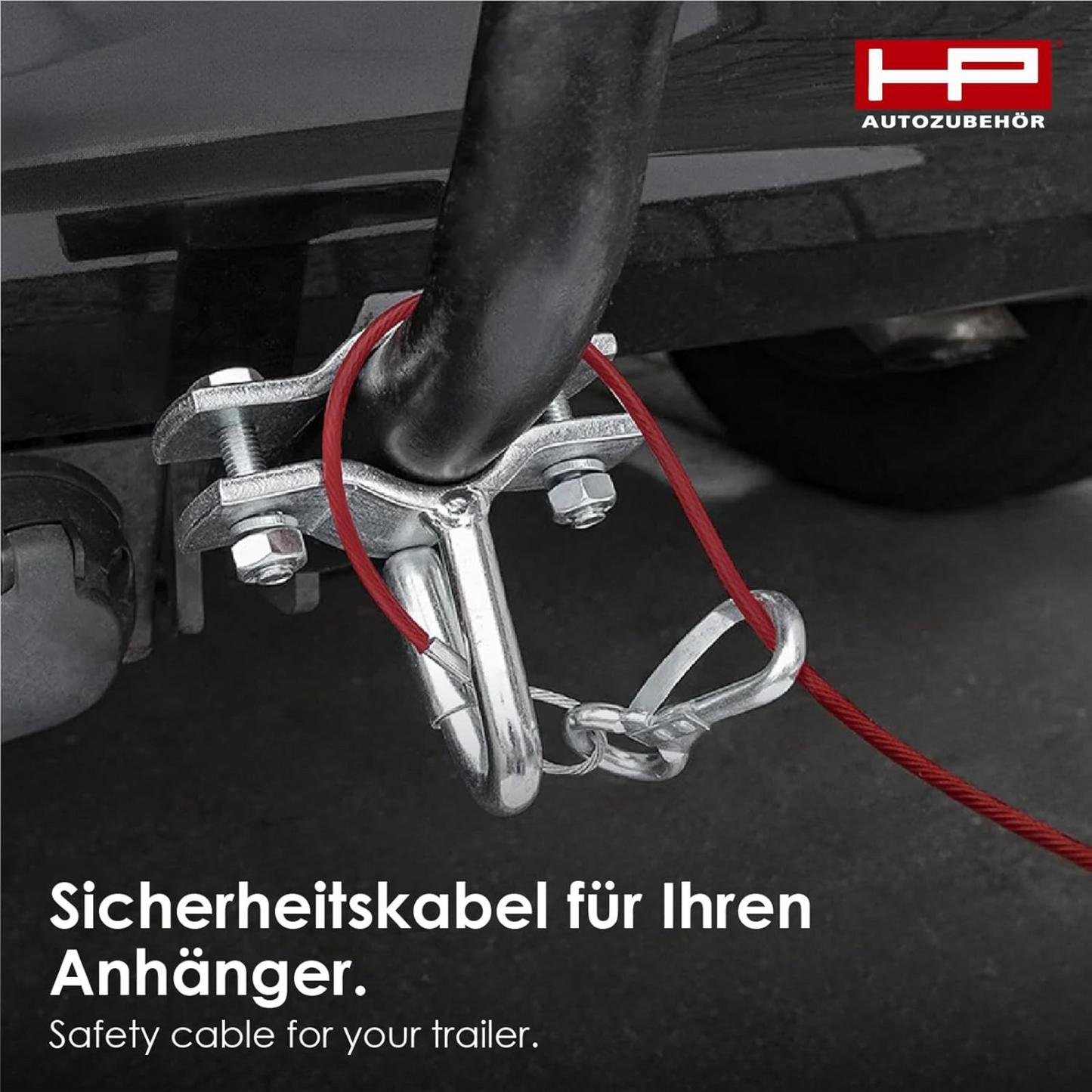 Brems- und Abrissseil 1 Meter - Zusätzliche Sicherung für den Anhänger