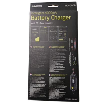 IBC 4000B Bluetooth Batterieladegerät 6V / 12V – 4A | Für Blei- & Lithium-Batterien