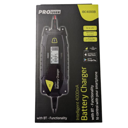 IBC 4000B Bluetooth Batterieladegerät 6V / 12V – 4A | Für Blei- & Lithium-Batterien