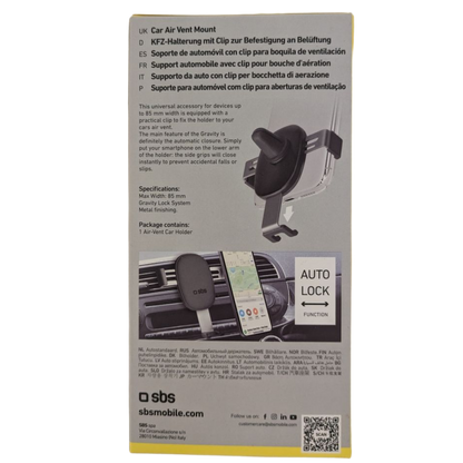SBS Smartphone-Halterung Gravity Car Holder – Universal für Lüftungsgitter