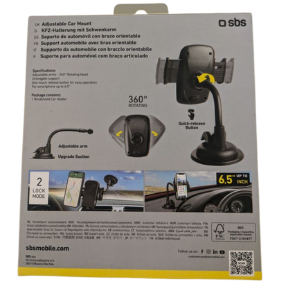 SBS Handyhalterung mit Saugnapf - Windshield Dashboard Car Holder