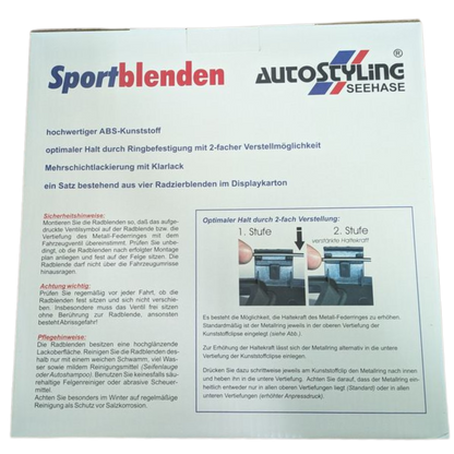 Sportblenden Alicante 15”  – Mattschwarz