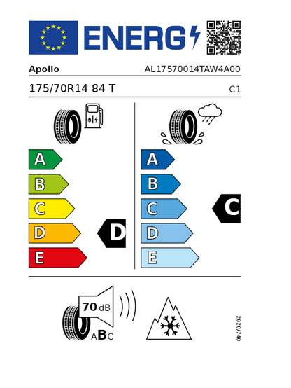 Apollo Alnac 4G Winter 175/70 R14 84T Winterreifen
