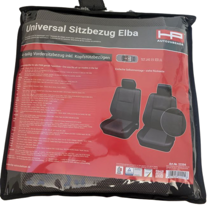 Universal Sitzbezug Elba 4-tlg. – Anthrazit