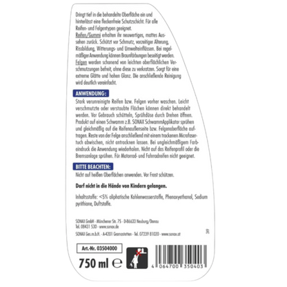 SONAX XTREME Ceramic Reifen+FelgenDetailer - 750ml