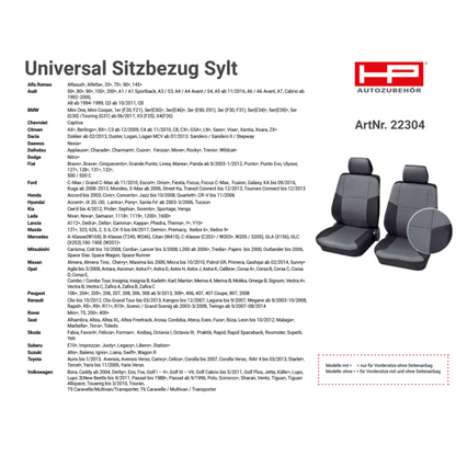 Universal Sitzbezug Sylt 4-tlg. - Schwarz