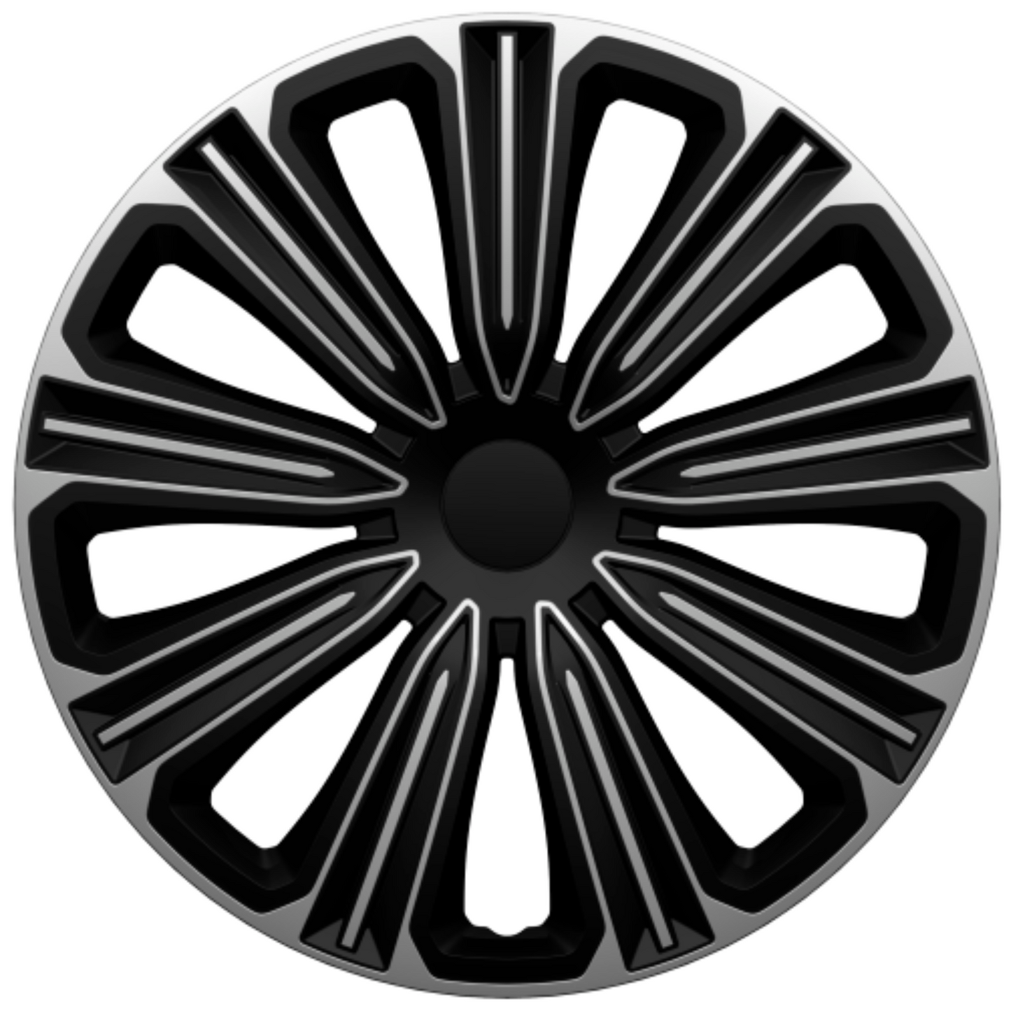 Radzierblenden Rosso – Silber-Schwarz 15"