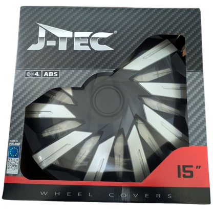 Radzierblenden Tecna – Silber-Schwarz 15"