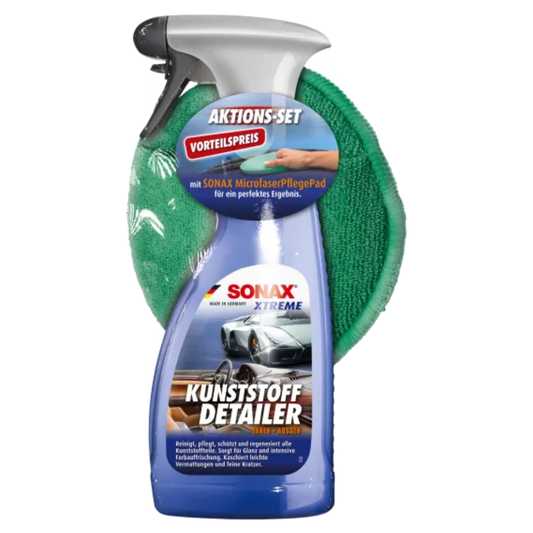 SONAX Aktionsset XTREME Kunststoffdetailer mit Microfaserpad - 500ml